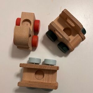 Target Wooden Toy Cars - Red, Black, and Gray Wheels